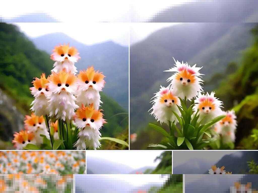 Mira estas adorables flores con cara de gatito... porque no existen, pero hay estafadores vendiéndolas en Internet 