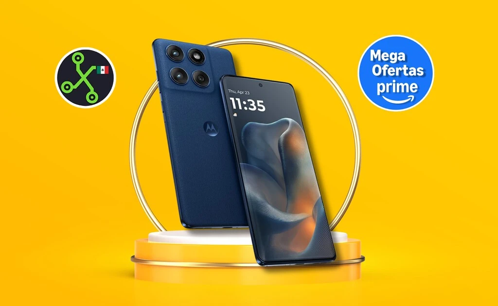 Celular con 512 GB de memoria y pantalla curva. Lo puedes usar con cualquier compañía telefónica de México 