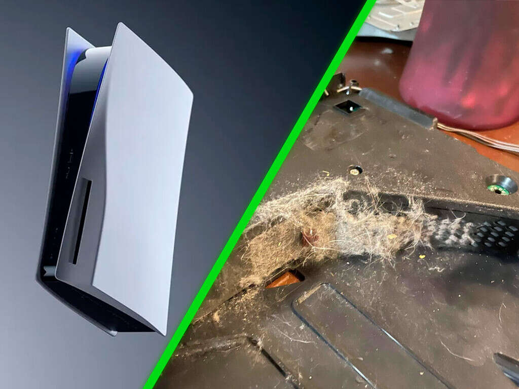 La PlayStation 5 de este jugador se sobrecalentaba, su padre la desarma y la consola estaba llena de cabellos 