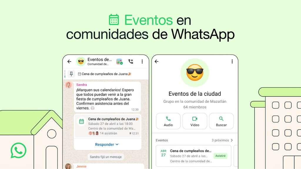 WhatsApp ya no solo quiere ser Telegram, también Calendar y Slack con las nuevas funciones que llegan a México 