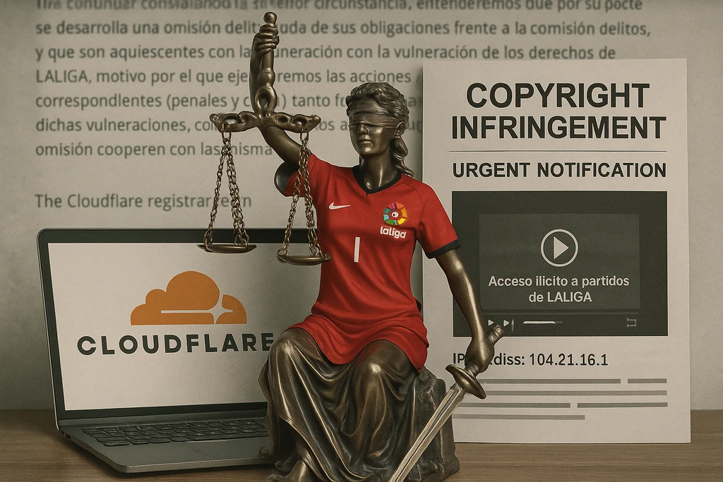 Lo último de LaLiga: amenazar a los usuarios de Cloudflare para que sean ellos quienes denuncien a Cloudflare. No tiene ni pies ni cabeza 