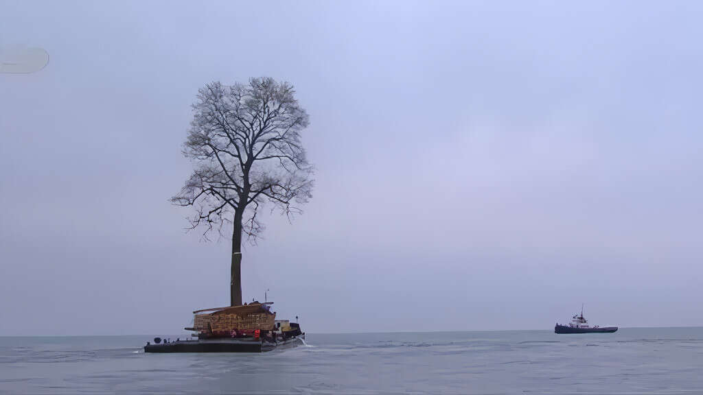 Este multimillonario ha transportando árboles en barco para su jardín personal por años, y no hay nadie que lo detenga