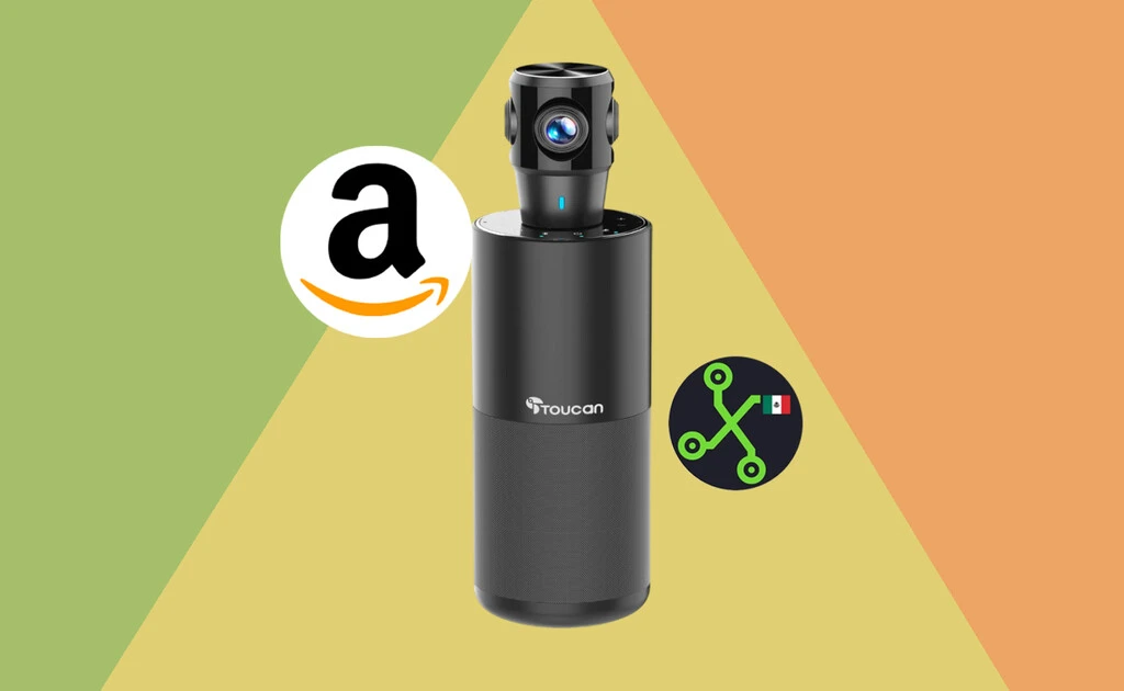 Esta webcam con cuatro lentes y micrófonos con cancelación de ruido es ideal para videoconferencias o reuniones con amigos 