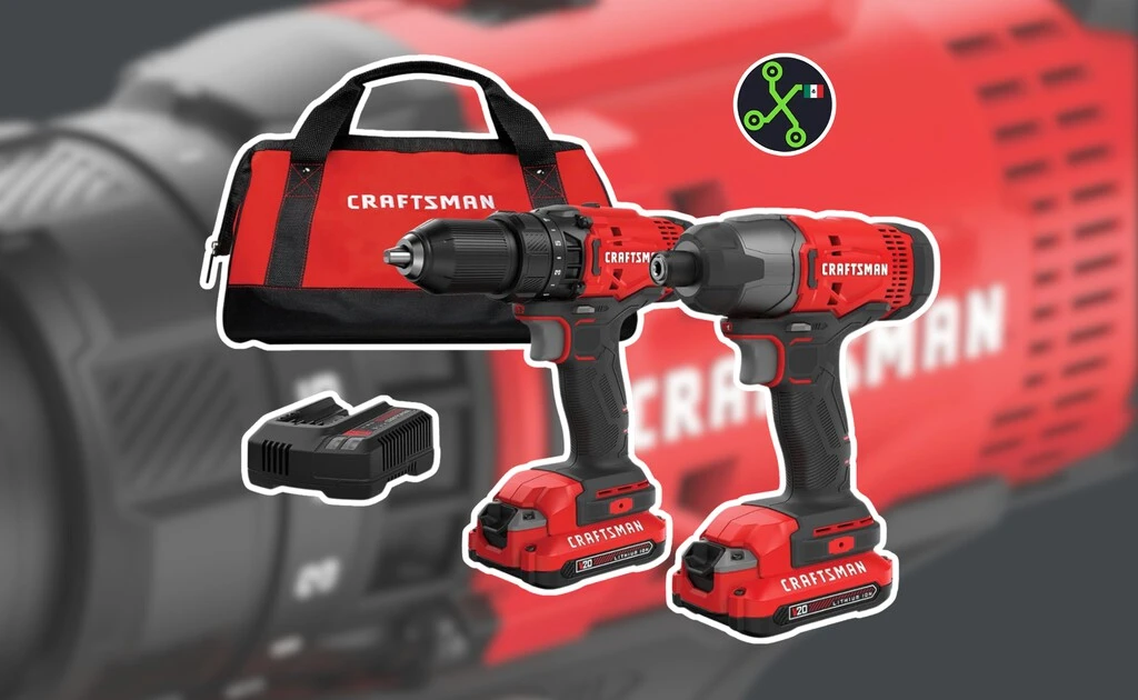 Amazon remata kit de taladro y atornillador de impacto CRAFTSMAN con 54% de descuento: incluye baterías y bolsa de herramientas 
