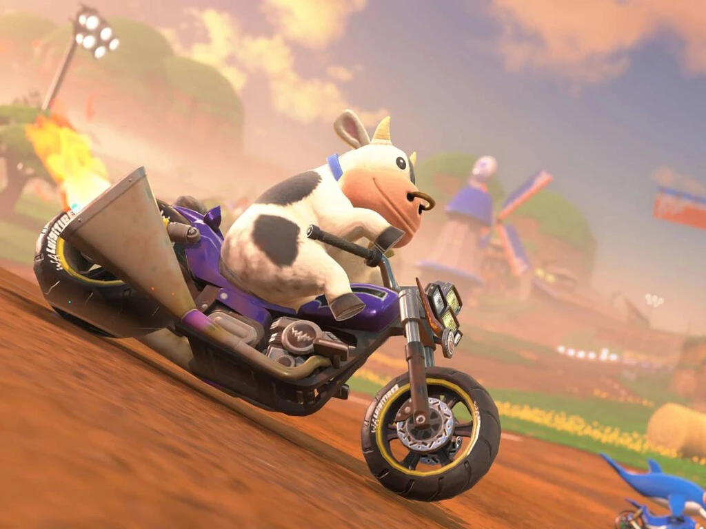 “Déjenle los anillos a Sonic”: PETA pide a Nintendo rediseñar a la vaca de Mario Kart World 