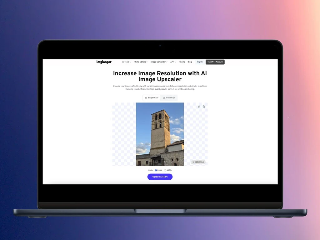 Escalar imágenes pequeñas con IA es más fácil que nunca con esta web que da hasta 100 usos gratis al mes sin tener que registrarse