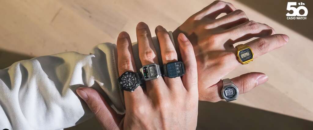 Casio tomó sus legendarios relojes digitales para convertirlos en anillos y sí, también dan la hora 