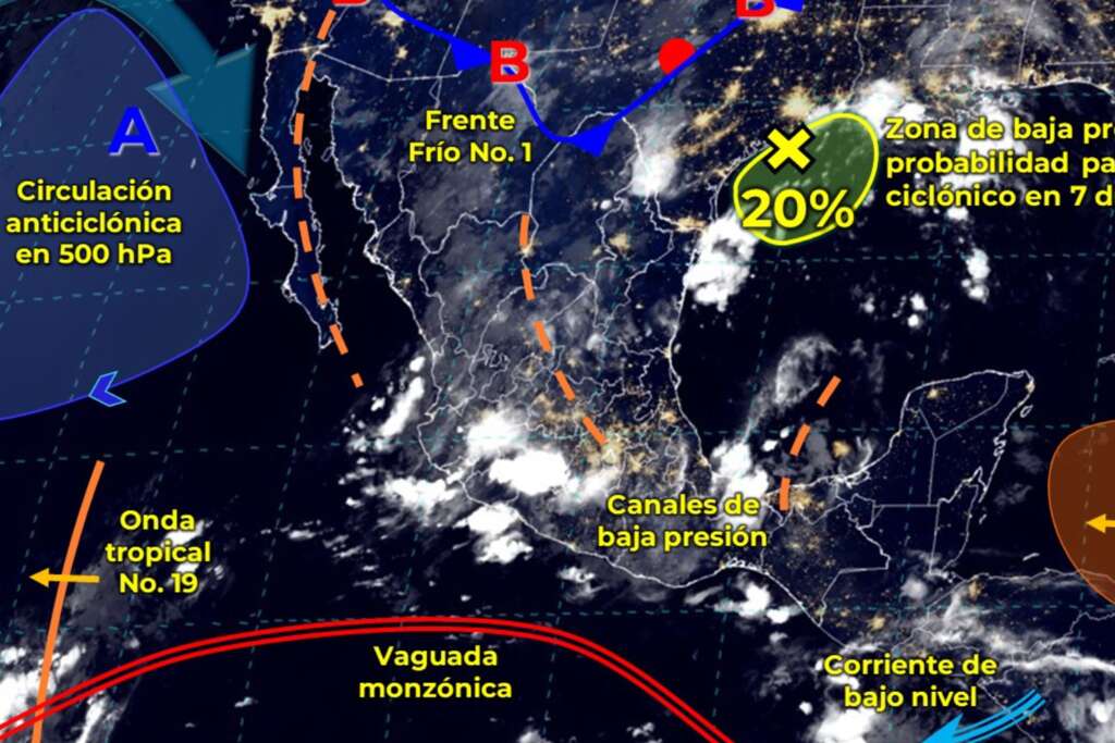 El primer frente frío de 2024 llega a México: esta es su trayectoria, efectos y estados afectados 