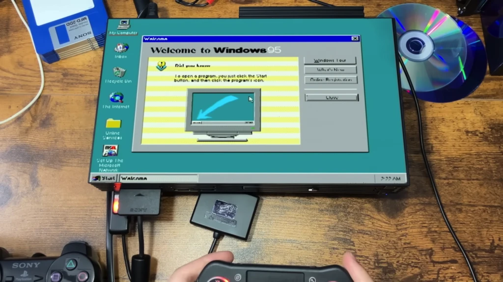Instaló Windows 95 en un PlayStation 2 y descubrió por qué es una de las consolas más complejas de Sony
