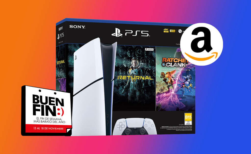 Amazon mejoró una de las más grandes ofertas del Buen Fin 2024: PS5 Digital con dos juegos por menos de 6,000 pesos 