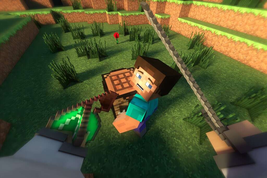 La primera imagen detrás de cámaras de Minecraft parece confirmarlo: la película de Warner se ambienta en un mundo de cubos suprarrealistas 