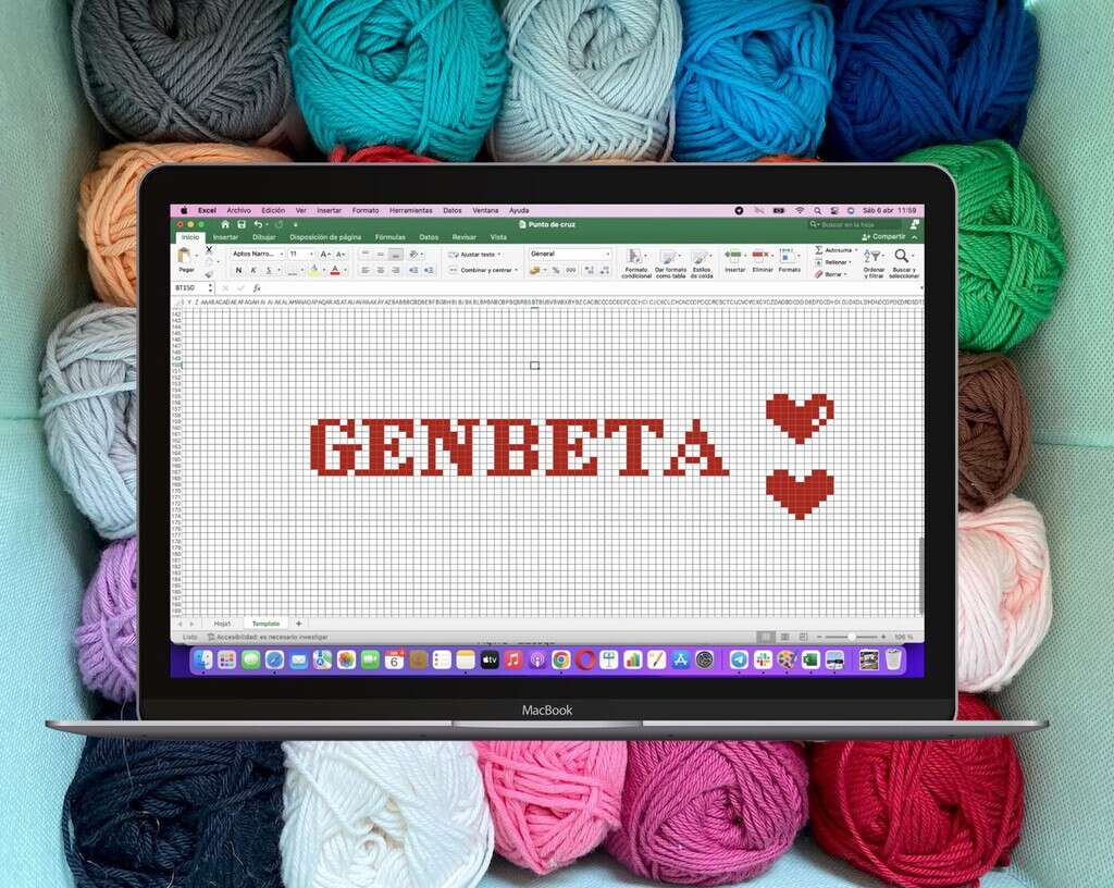 Hay quien está usando Excel para hacer punto de cruz. Es una fantástica idea para crear plantillas