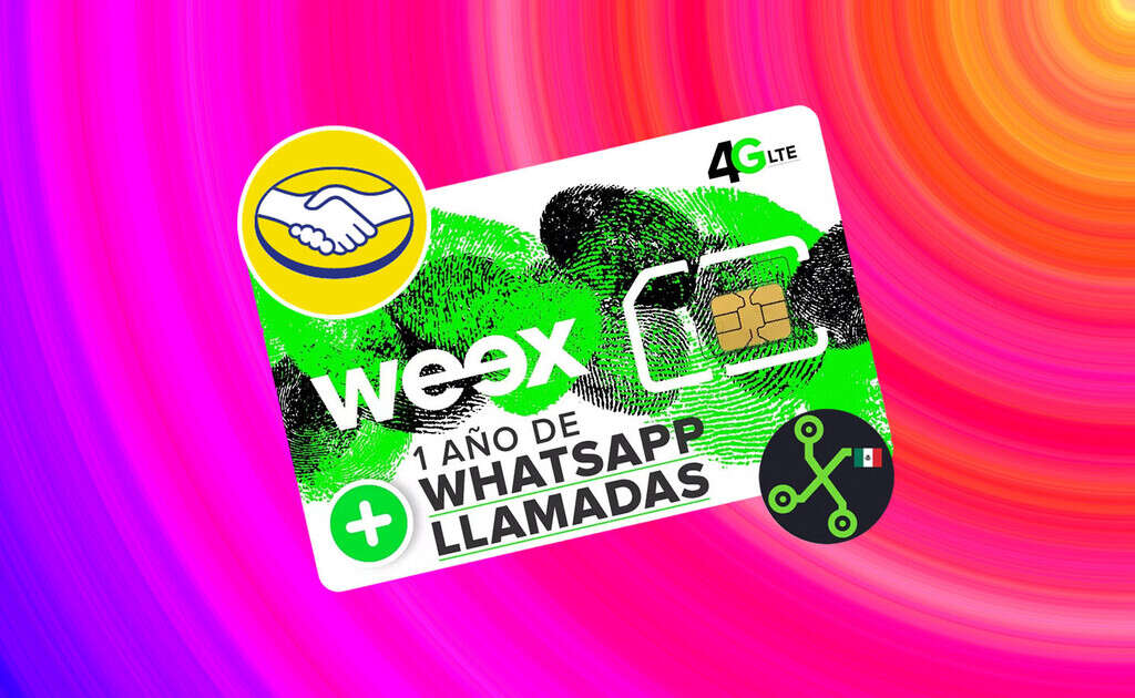 Weex te da un año gratis de WhatsApp y llamadas por 177 pesos, la SIM está disponible en Mercado Libre 