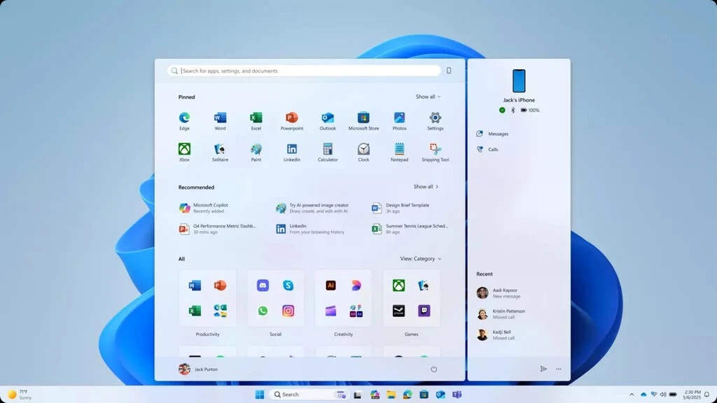 El nuevo menú de inicio de Windows 11 también  llega con polémica: Microsoft abandona la personalización y se acerca más a Apple 