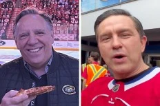 Poilievre, Legault spotted cheering for the Habs at Bell Centre