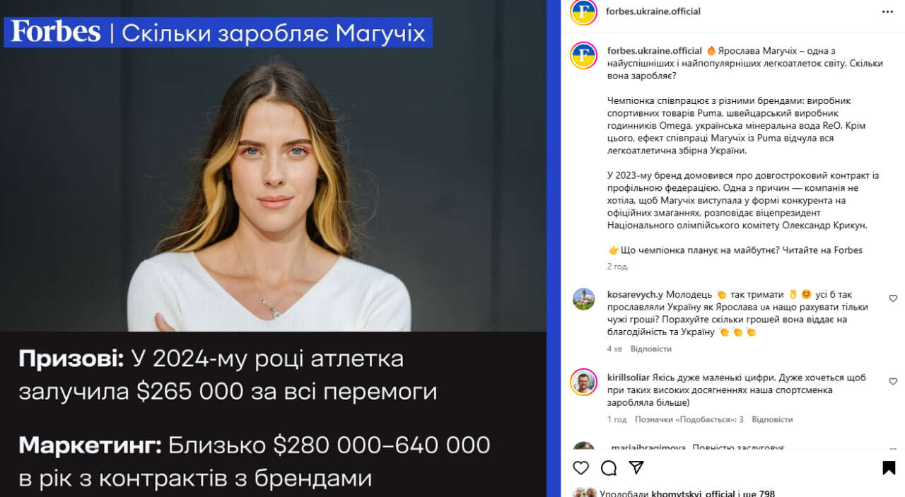 Скільки заробляє Магучіх. Forbes підрахував доходи однієї з найуспішніших легкоатлеток у світі