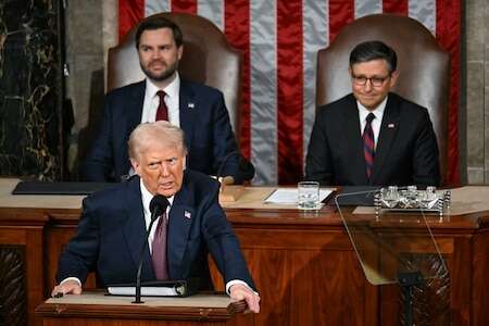 Droits de douane, Ukraine, Groenland… Ce qu’il faut retenir du discours de Donald Trump face au Congrès