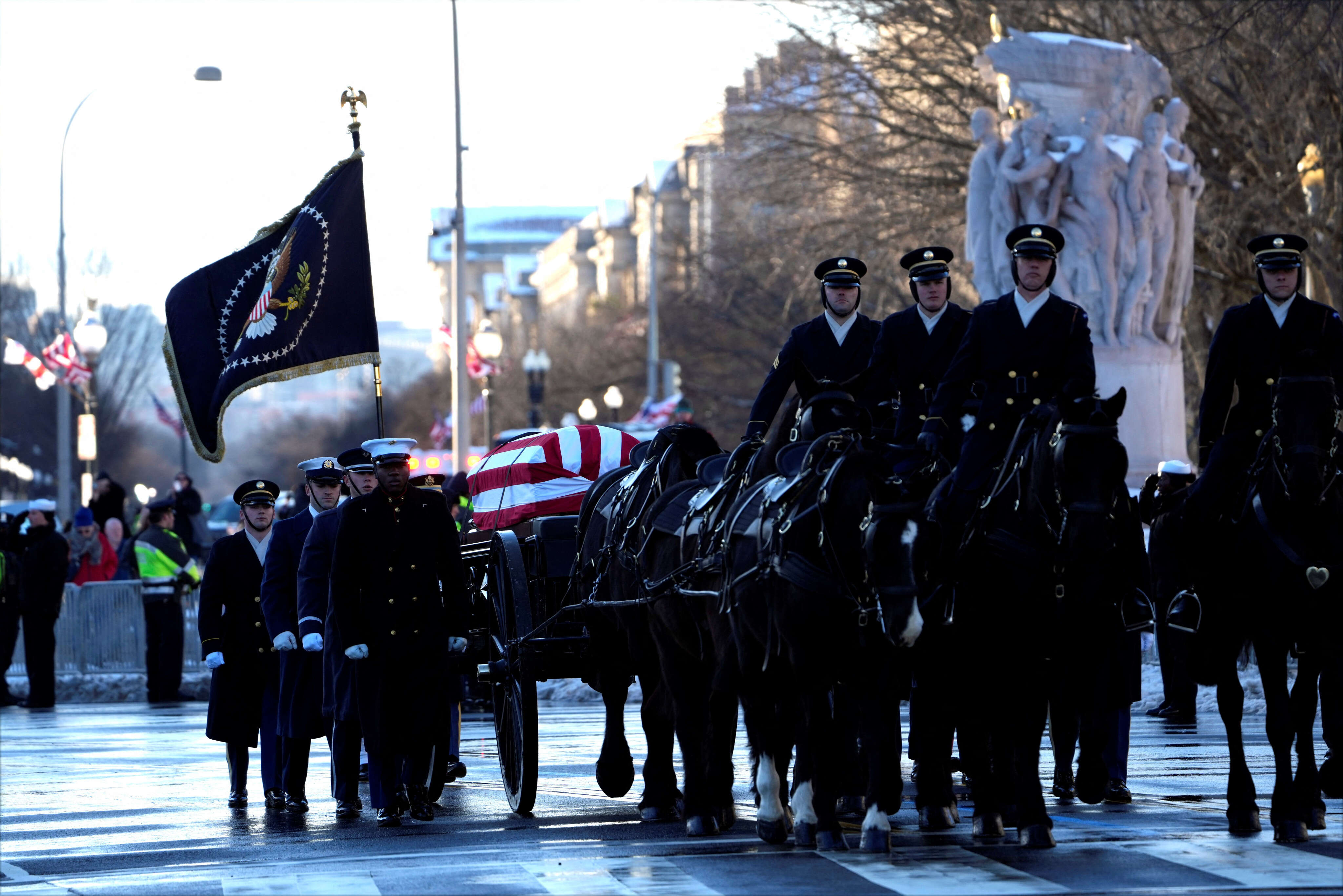 Jimmy Carter eulogized by Kamala Harris, congressional leaders at US Capitol