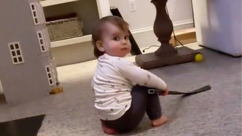TJ Oshie's Son Shows Off His Budding Hockey Skills