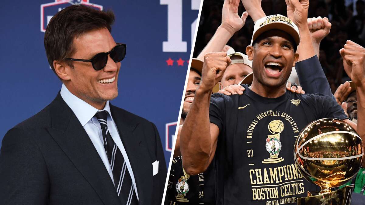 Tom Brady has hilarious reaction to what Al Horford wore to the Celtics parade