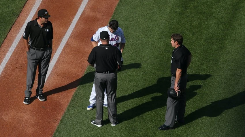 MLB Inspects Jacob DeGrom in First Instance of Foreign Substance Crackdown