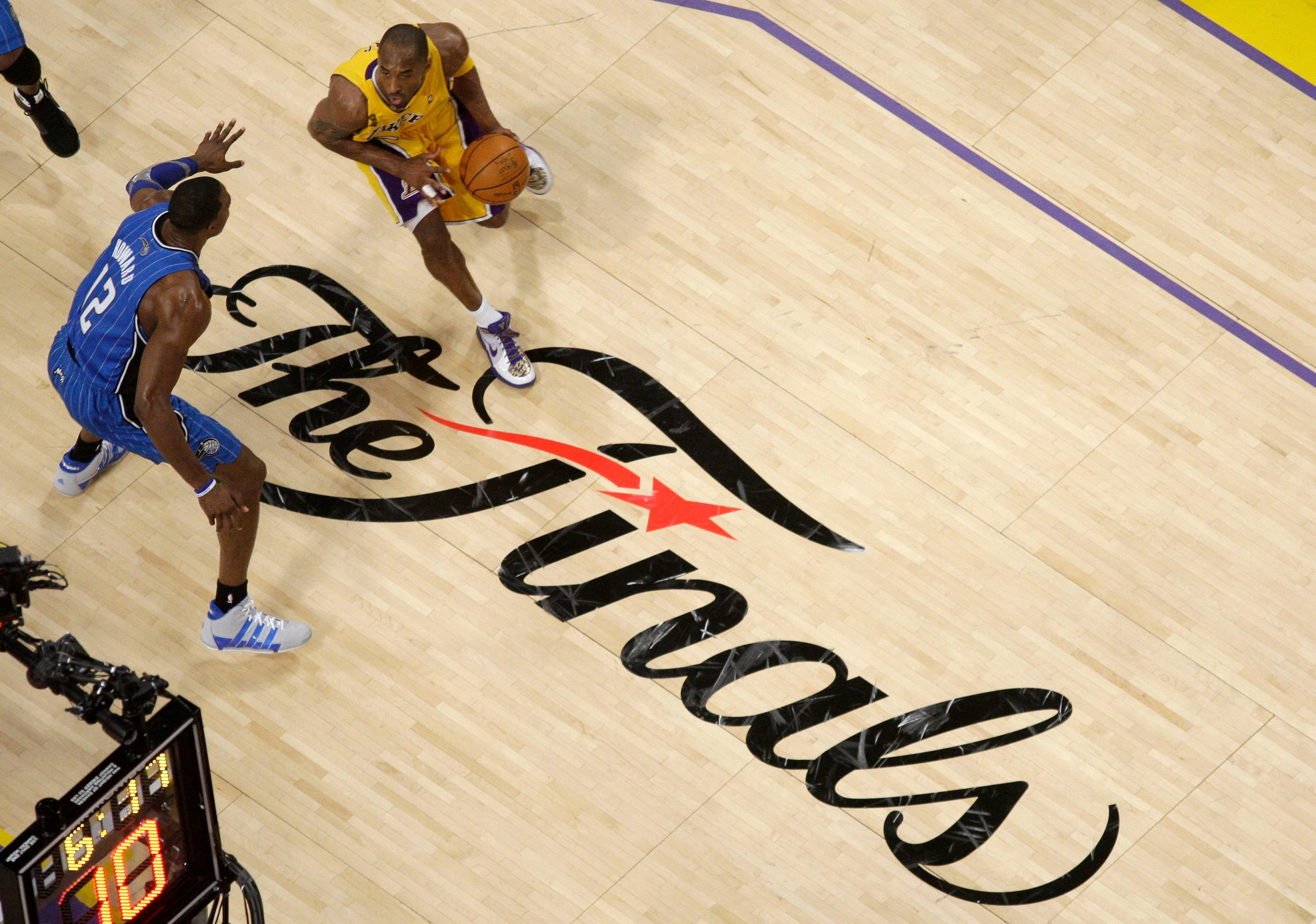 Trophy decals are coming back to NBA Finals courts. Why did they ever leave?
