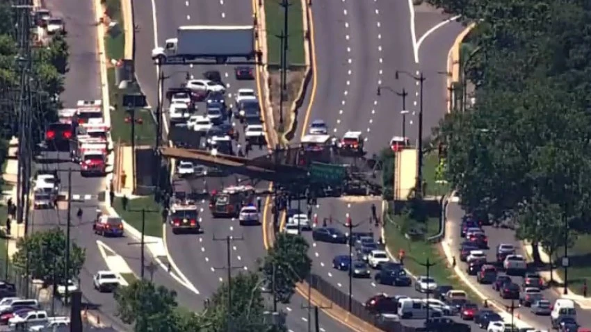 Pedestrian Bridge Collapses Onto 295 in DC; 6 Hurt
