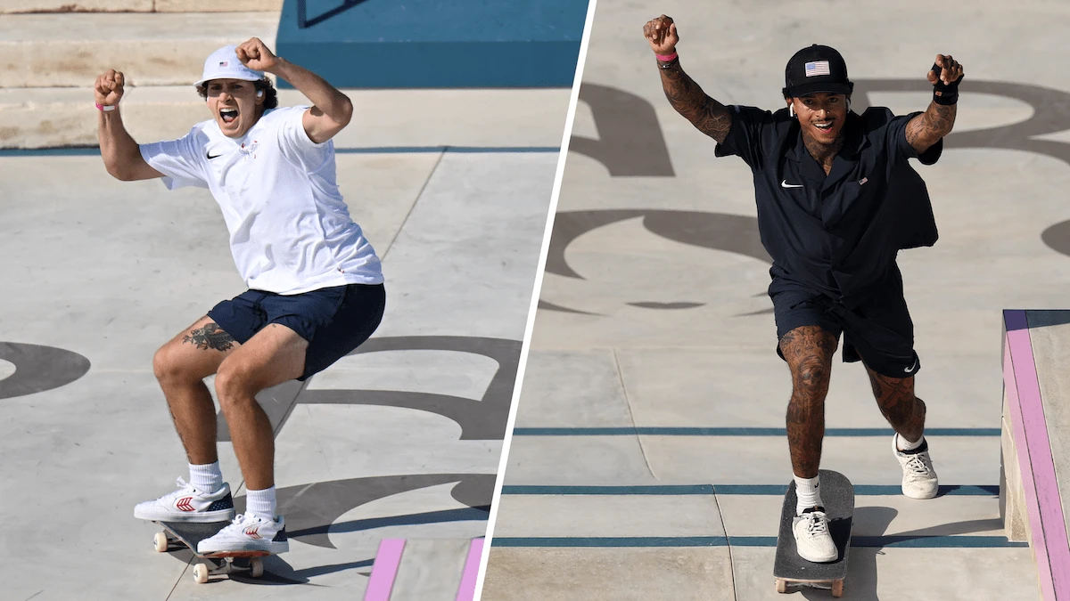 Americans Jagger Eaton and Nyjah Huston medal in skateboarding street
