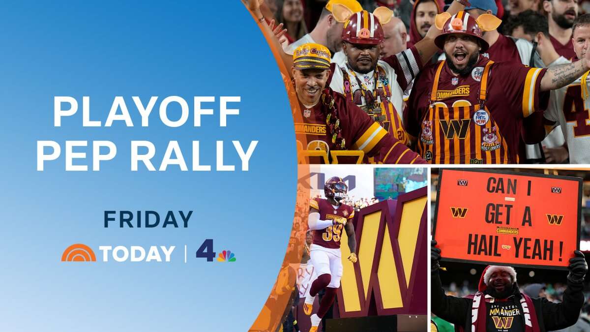 Join NBC4 Washington for a Commanders pep rally on Friday