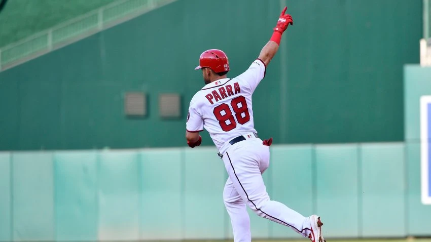 Nats' Parra ‘Almost Cried' in First At-Bat Back With Nationals