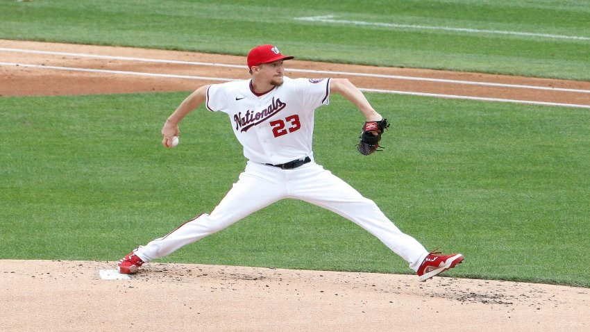 Erick Fedde Records 7 Strikeouts Against the Giants in Return From COVID-19 IL
