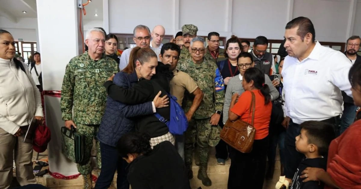 Claudia Sheinbaum visita a damnificados por lluvias: ‘No vamos a dejar a nadie desamparado’