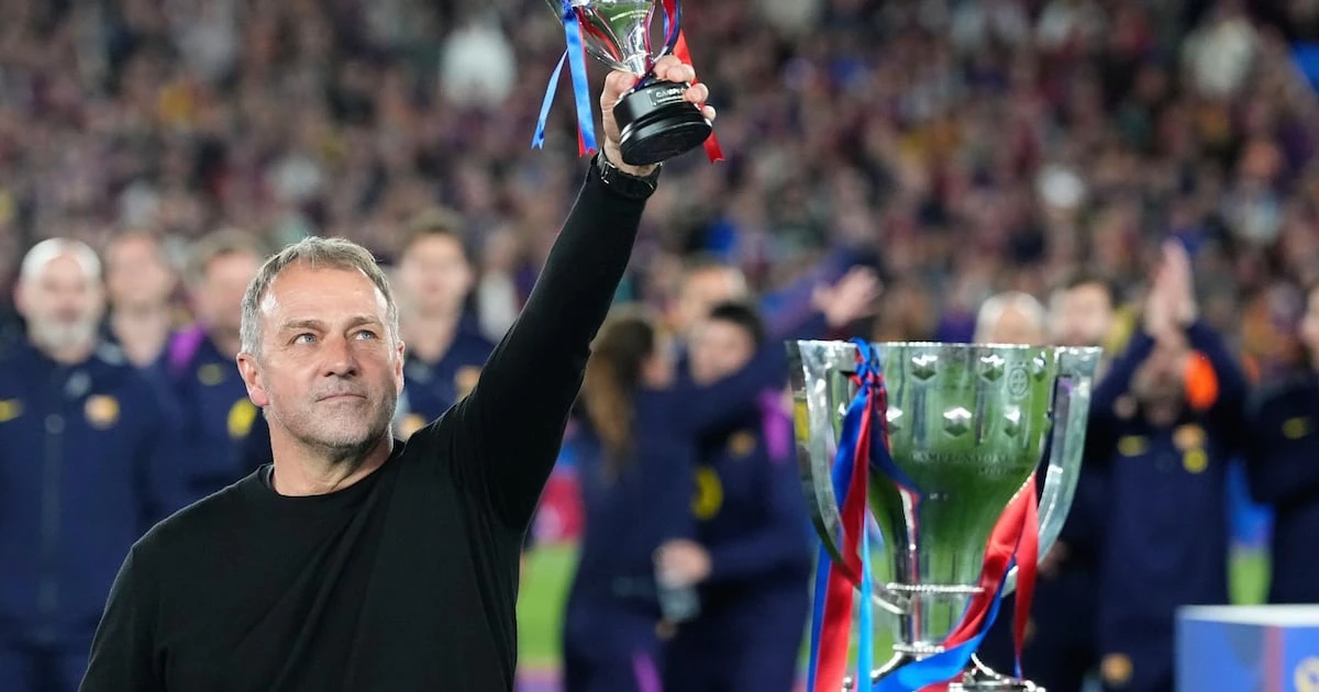 ‘Nunca olvidaré esto. Fue un día duro’: Flick celebra título del Barcelona el mismo día que murió su padre
