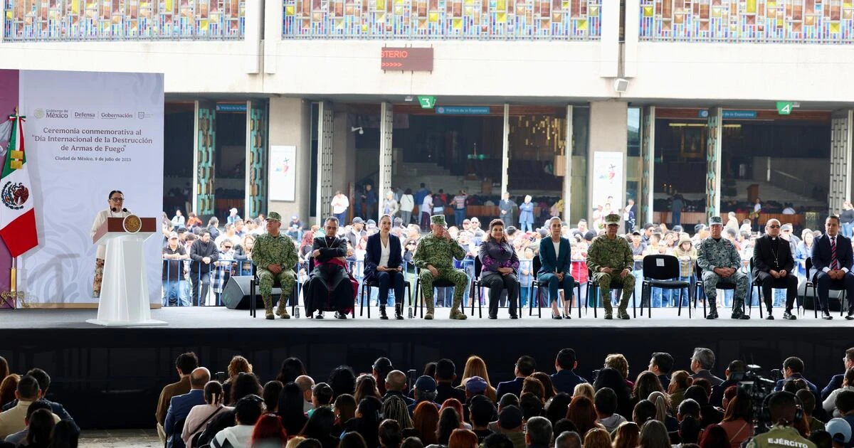 Claudia Sheinbaum, la presidenta de la paz: Segob celebra Día de la destrucción de armas de fuego