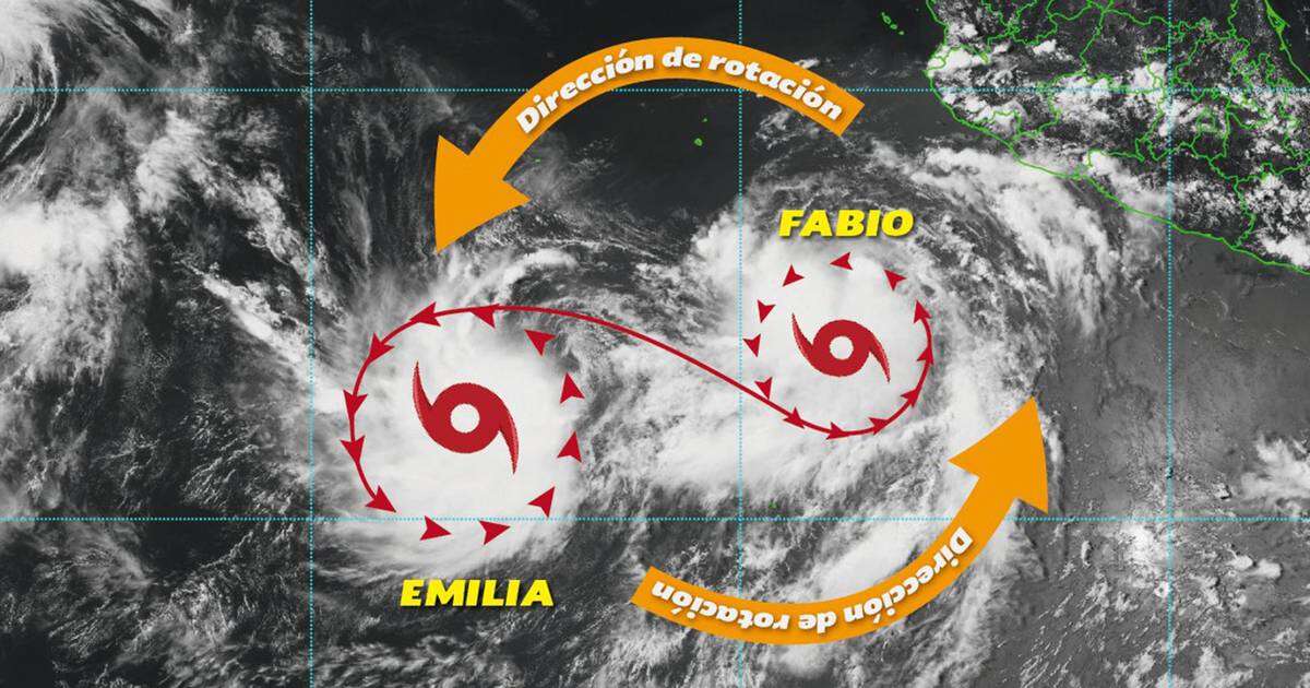 Océano Pacífico, en alerta: Tormentas tropicales ‘Fabio’ y ‘Emilia’ podrían fusionarse este miércoles