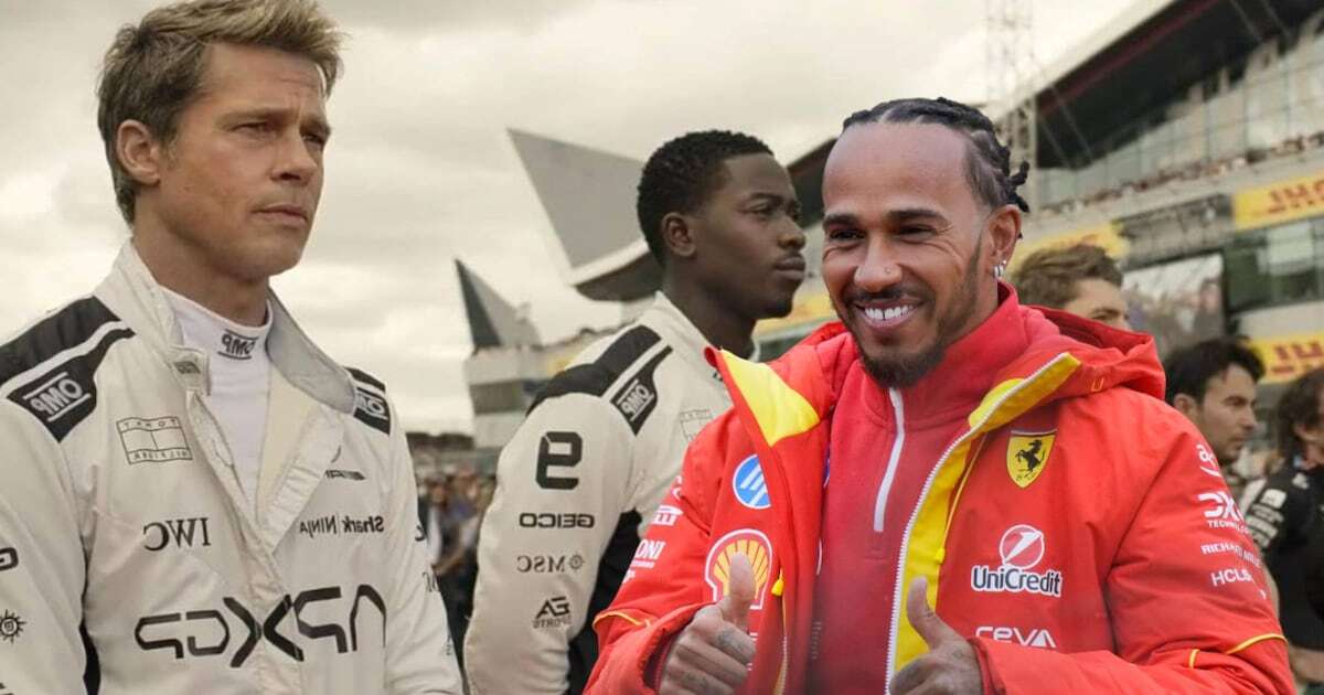 Hamilton le dio ‘el susto de su vida’ a Brad Pitt en la F1: ‘Suplicó salir del auto’