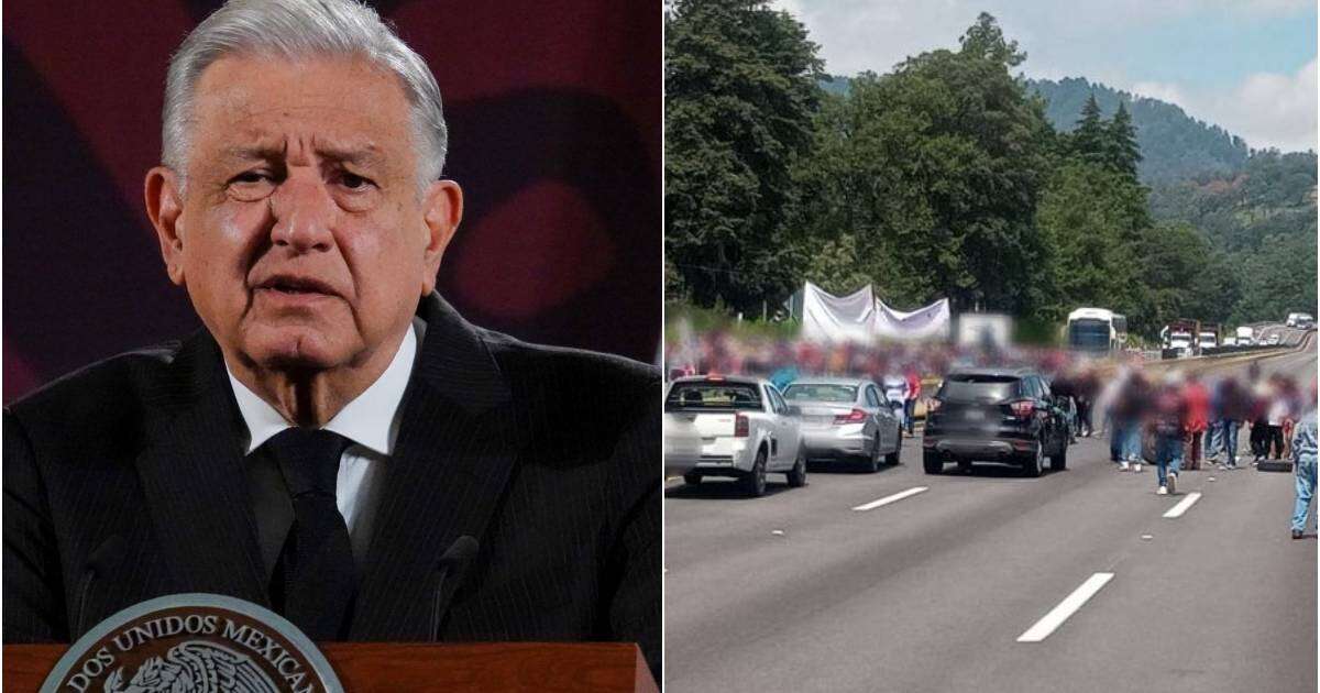 Caos en la México-Puebla: AMLO advierte a campesinos que no habrá acuerdo si mantienen bloqueo