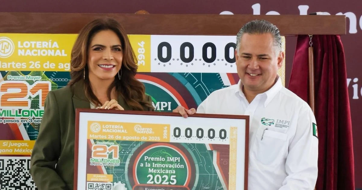 Premio IMPI a la Innovación Mexicana 2025 viaja por todo el país en billete de Lotería Nacional 