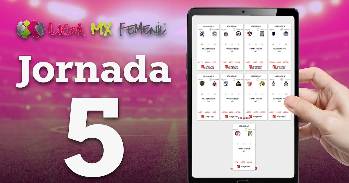 Partidos de la Jornada 5 de la Liga MX Femenil EN VIVO: ¿Dónde y a qué hora ver el Apertura 2025?