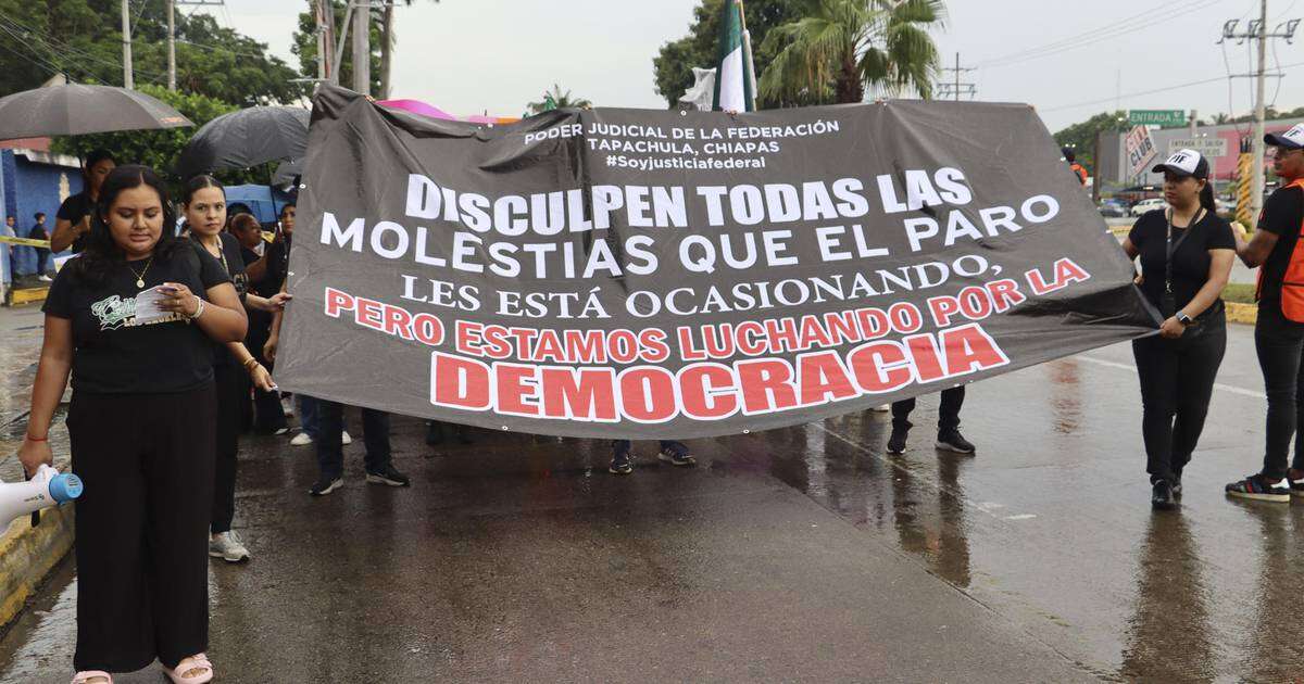 El Poder Judicial protesta en Tapachula, Chiapas contra la reforma propuesta por AMLO