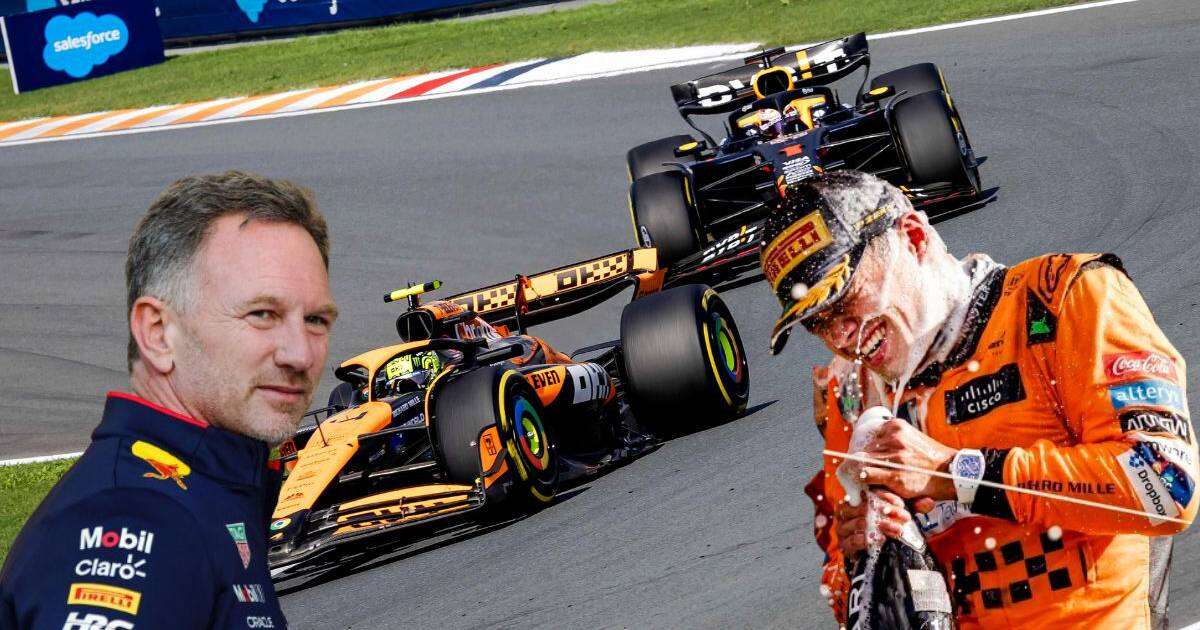 Christian Horner ‘pelusea’ a Lando Norris y a McLaren: ‘Es notable que sea solo su segunda victoria'