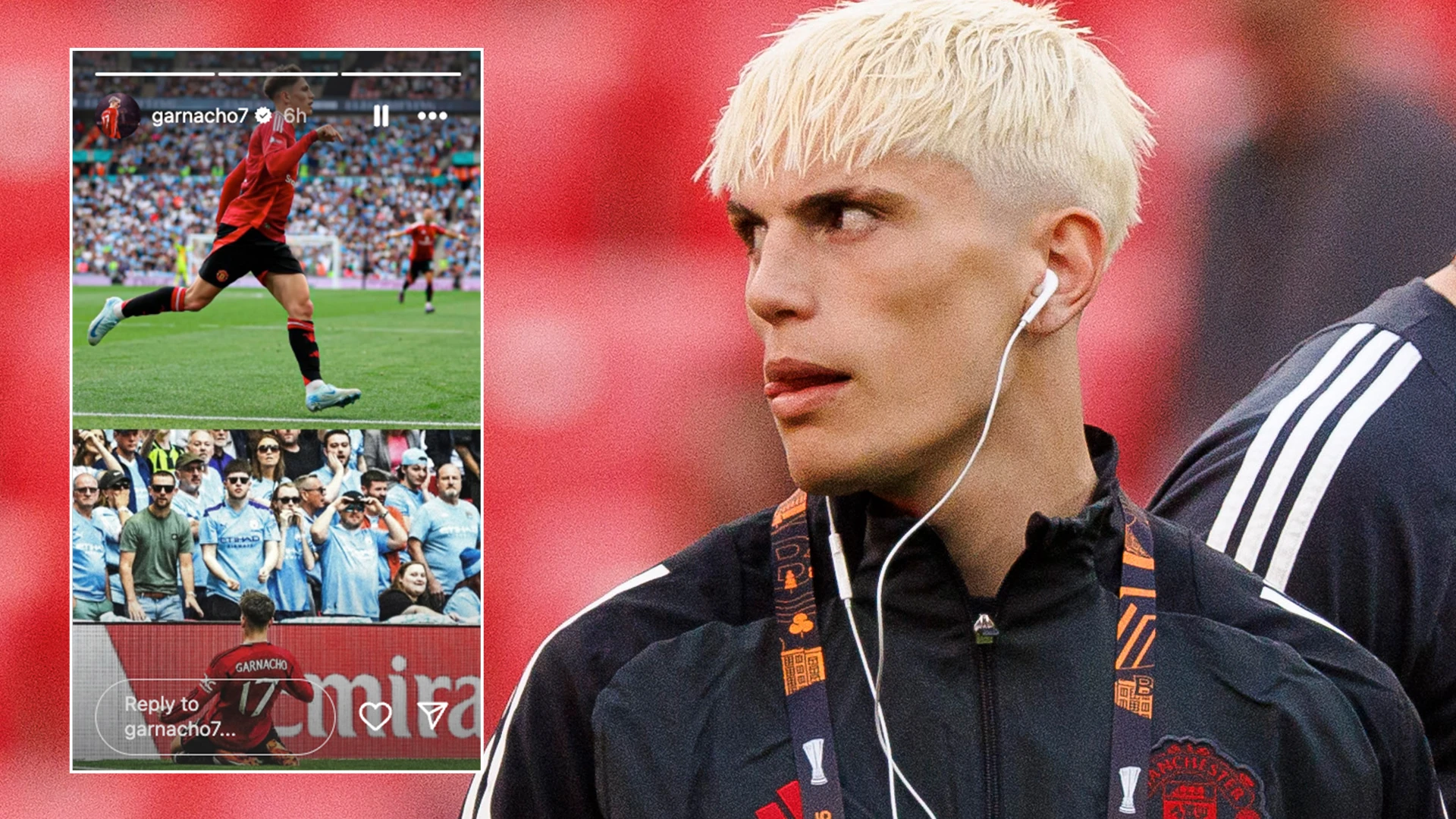 Garnacho shares cryptic post before being left out of Man Utd XI for final