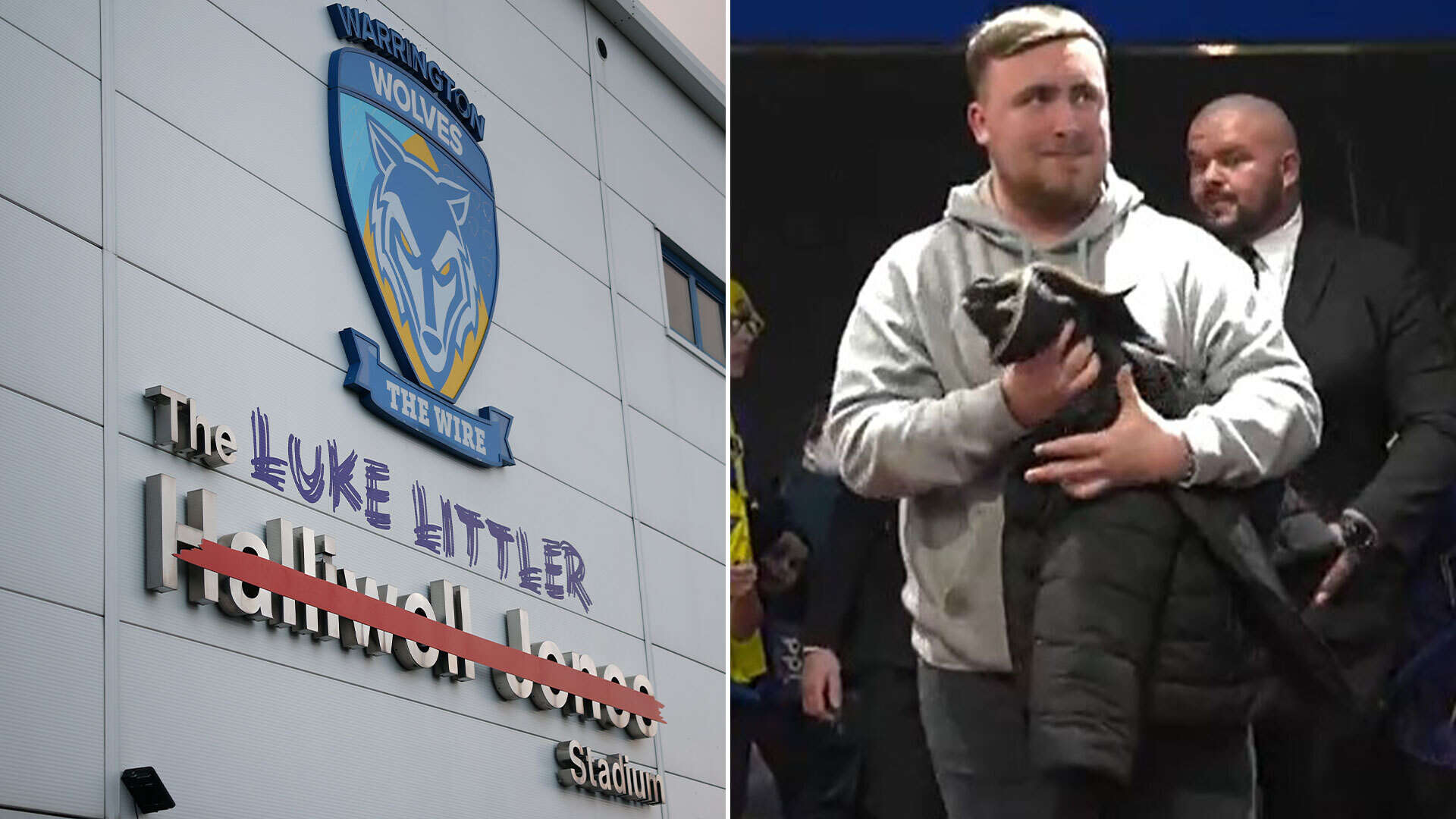 Luke Littler flies home from Dublin to attend stadium named after him