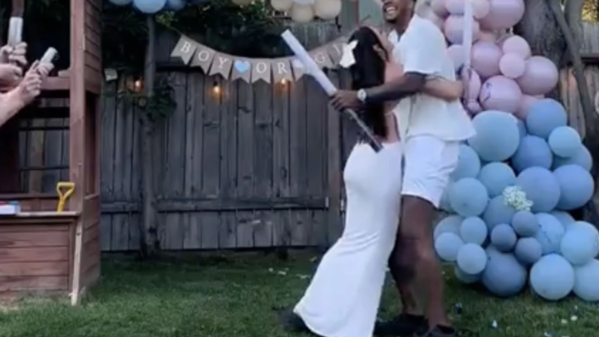 Love Islander reveals if his unborn baby is a boy or girl at gender reveal party