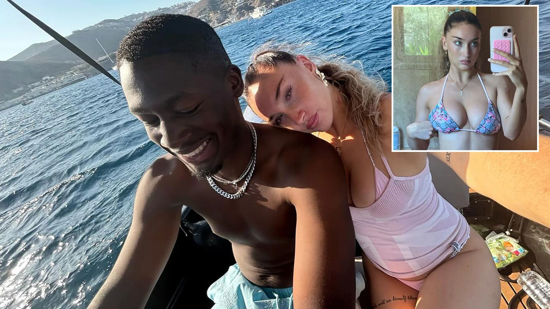 Man Utd legend's daughter puts on busty display on holiday with Love Island star