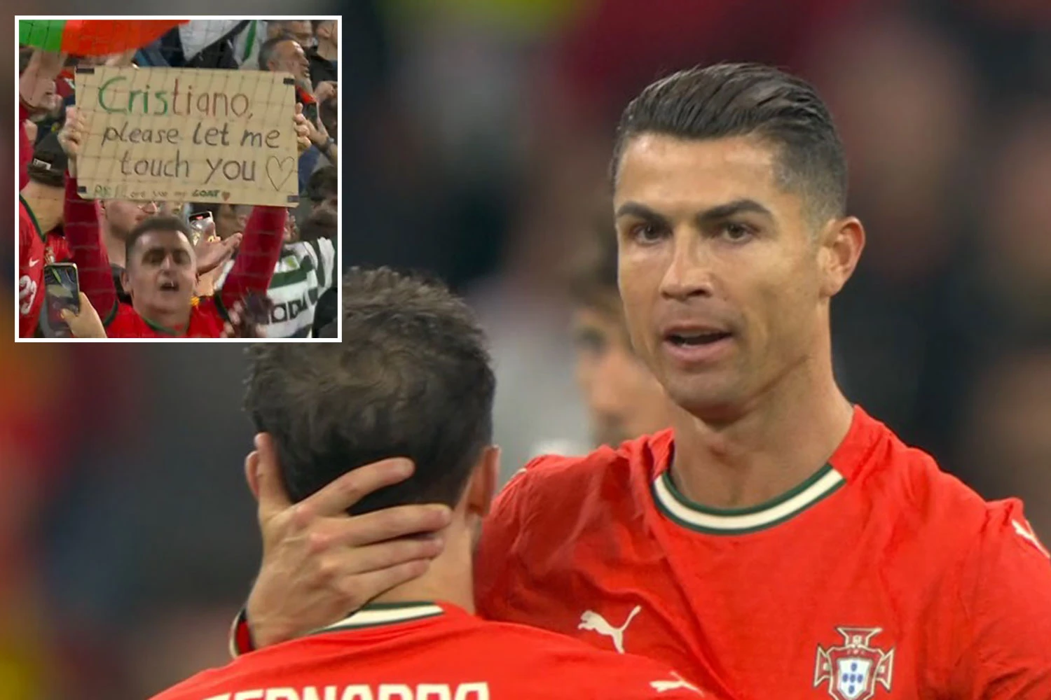 ITV commentator stunned by Cristiano Ronaldo banner at Nations League final