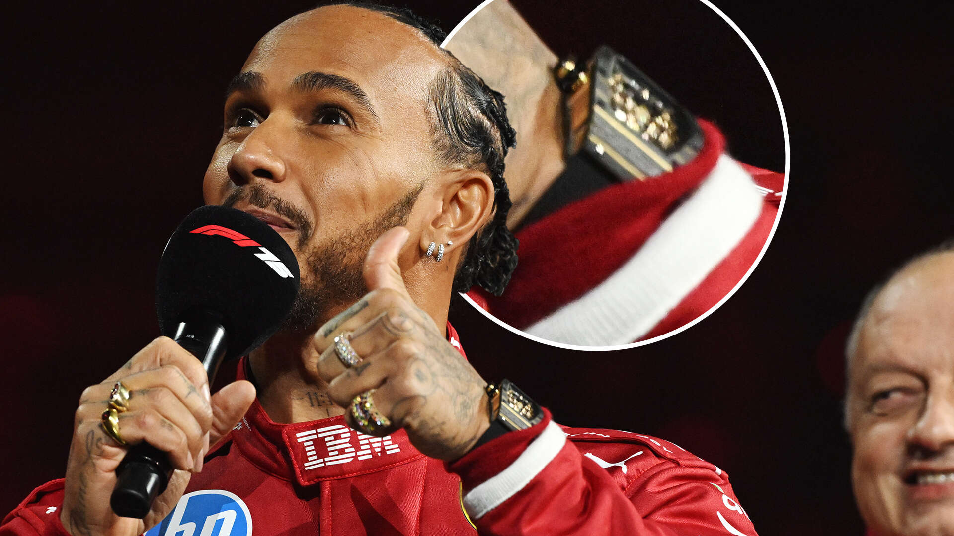 Lewis Hamilton wears luxury £375k watch as he begins life as Ferrari star