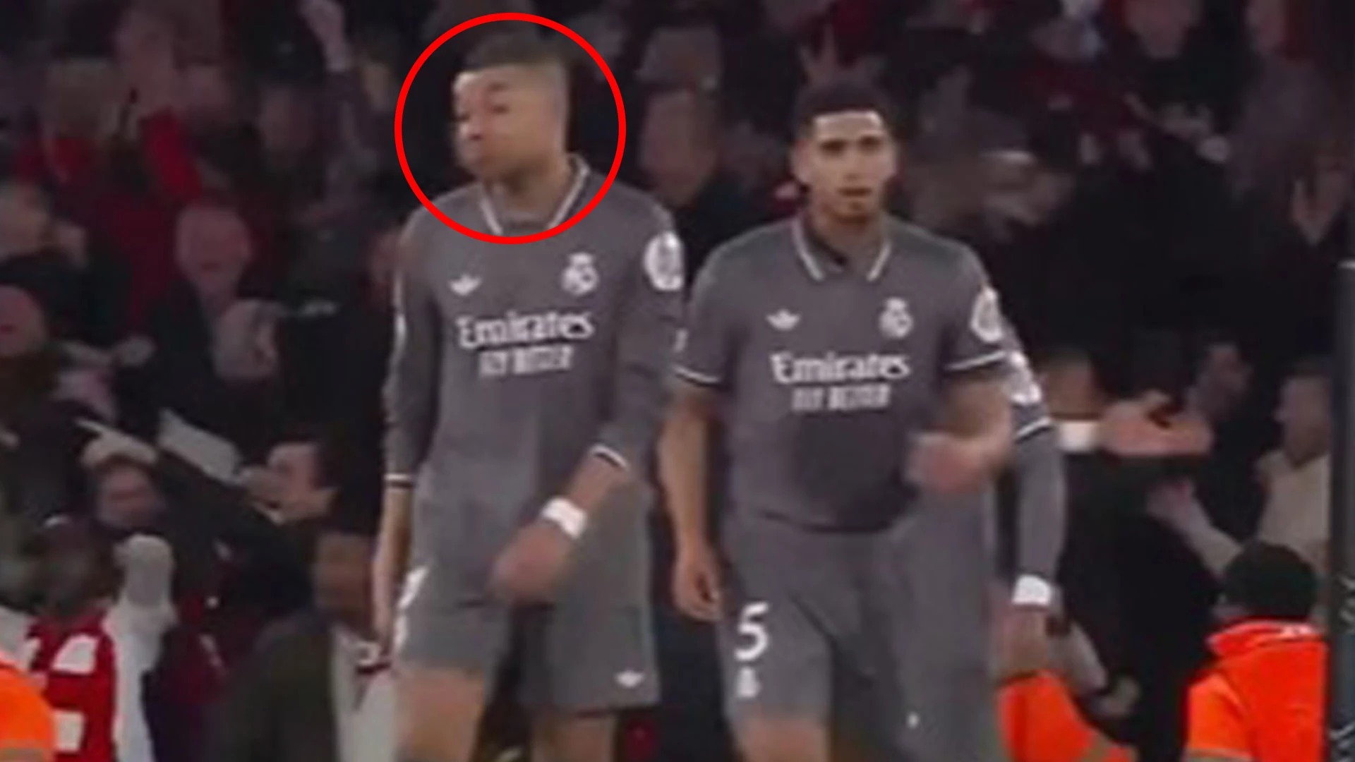 Eagle-eyed fans spot Kylian Mbappe's 'nice' reaction to Rice's Arsenal goal