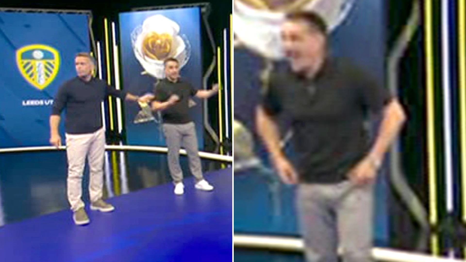 Gary Neville caught out with awkward Leeds comment live on air