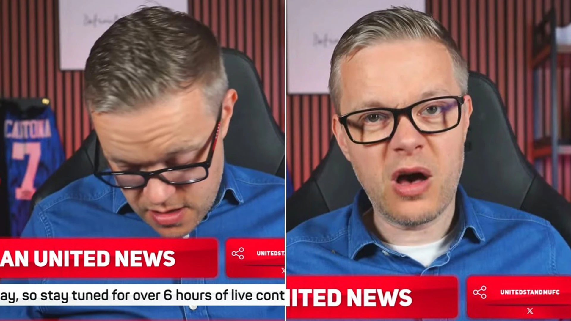Mark Goldbridge convinced wife having affair as he breaks down on stream